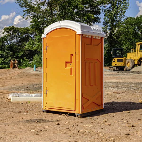 how often are the portable restrooms cleaned and serviced during a rental period in Berrydale FL